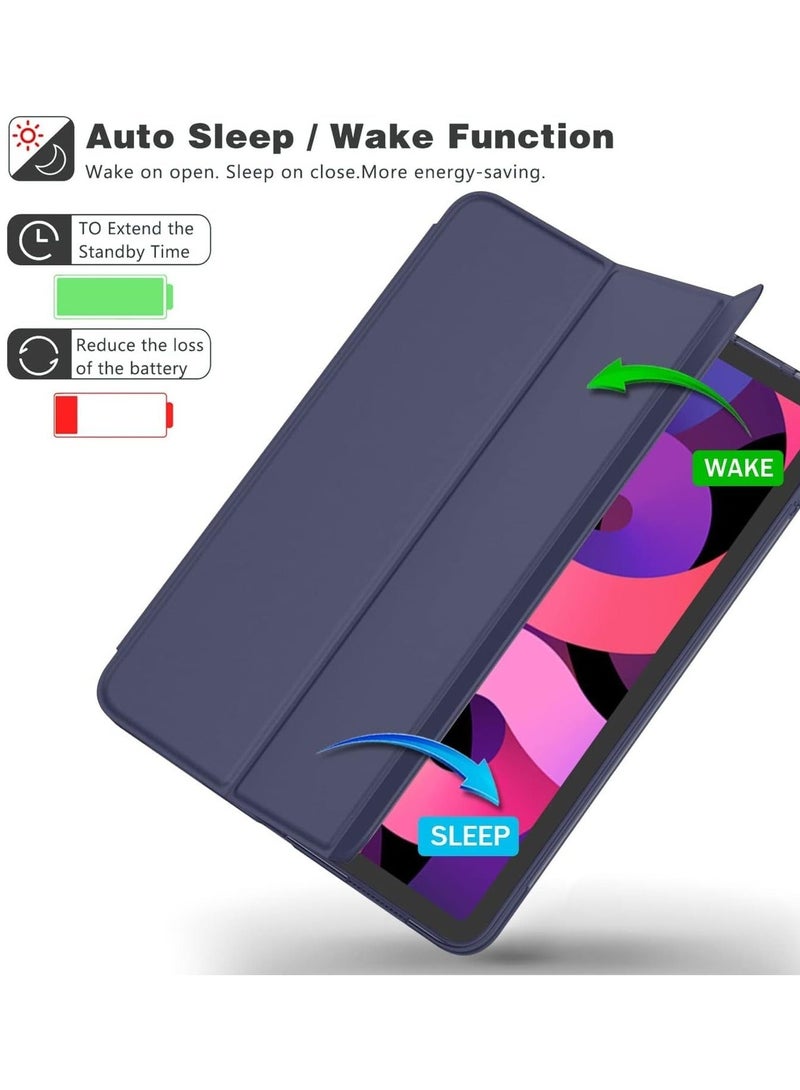 Protective Case Cover For Apple iPad 10.9 inch (2021/2020/2019) Generation with Pencil Holder, Supports Apple Pencil Charging and Touch ID, Shockproof Cover  with Auto Wake/Sleep, Deep Purple - Image 4